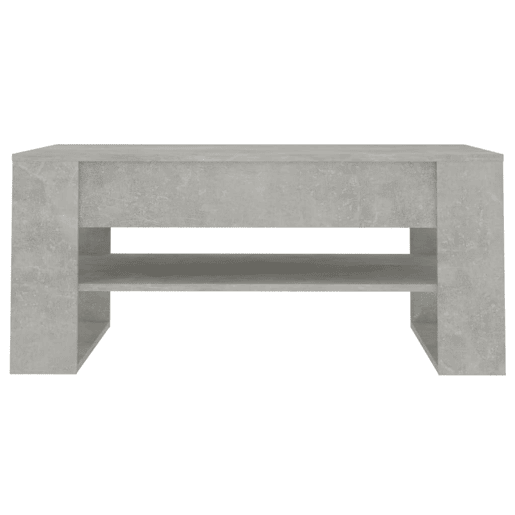 Mesa de Centro, Mesa baixa, 102x55x45 cm madeira processada cinza cimento