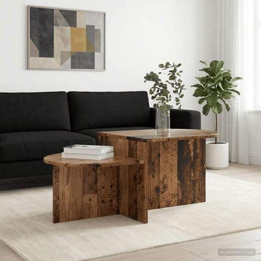 Mesa de Centro, Mesa baixa, Madeira antiga 100 x 50 x 40 cm