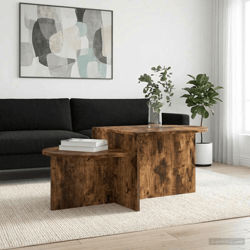 Mesa de Centro, Mesa baixa, Carvalho Fumado 100 x 50 x 40 cm