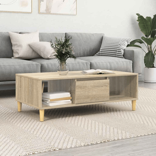 Mesa de Centro, Mesa baixa, Carvalho Sonoma 102 x 55 x 35 cm