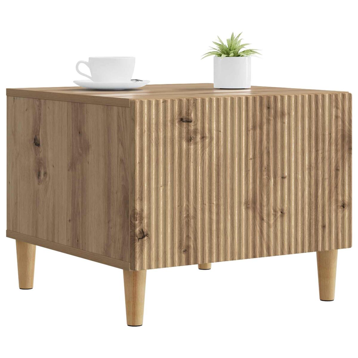 mesa de cafe - mesa de centro - mesa baja con cajon roble artesanal 49 x 50 x 40 cm