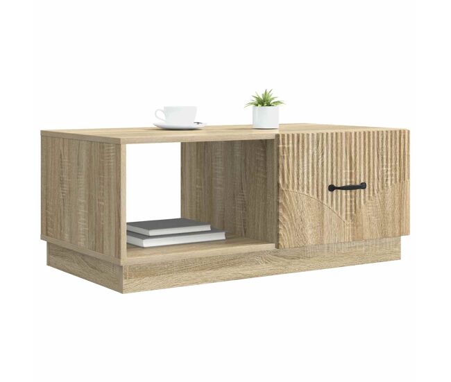 Mesa de café - mesa de centro - mesa baja roble sonoma 90 x 50 x 37 cm madera de ingeniería