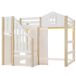 Cama alta para niños 204x193 Cama alta para niños 204x193 Natural/ Blanco