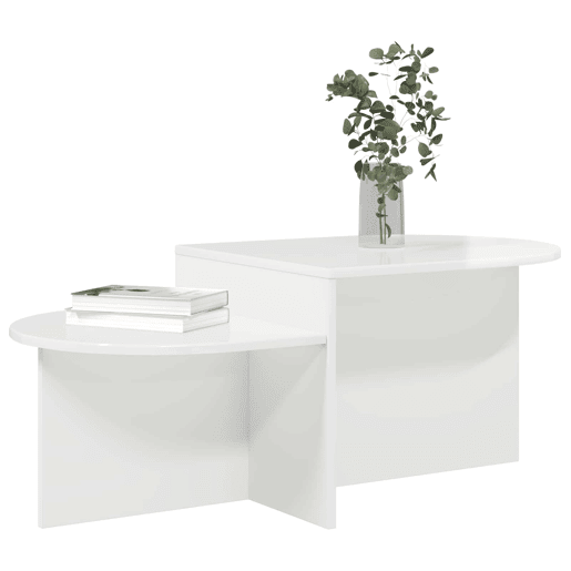 Mesa de Centro, Mesa baixa, Branco Brilhante 100 x 50 x 40 cm