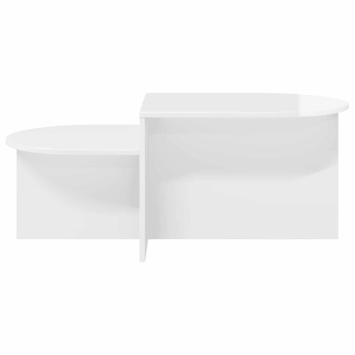 Mesa de Centro, Mesa baixa, Branco Brilhante 100 x 50 x 40 cm