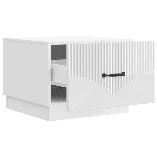 Mesa de Centro, Mesa baixa, com gaveta Branco Brilhante 49 x 50 x 37 cm