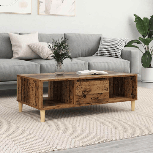 Mesa de Centro, Mesa baixa, Madeira antiga 102 x 55 x 35 cm