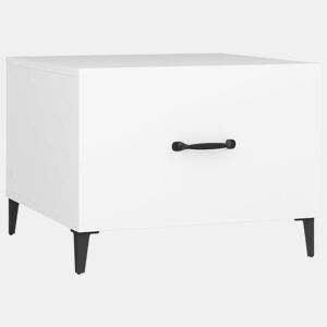 Mesa de Centro, Mesa baixa, com pernas de metal 50x50x40 cm branco