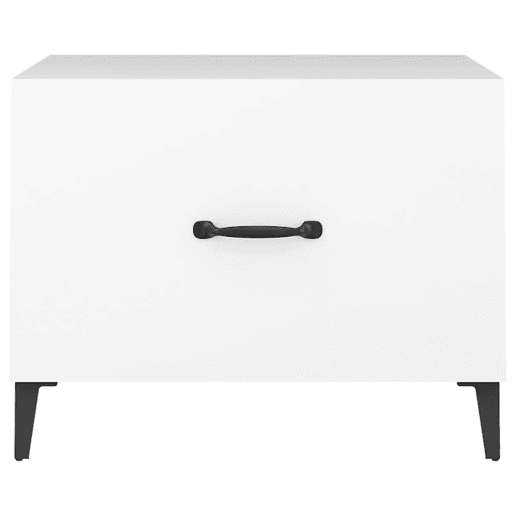 Mesa de Centro, Mesa baixa, com pernas de metal 50x50x40 cm branco