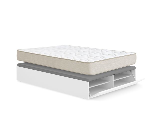 Pack ahorro matrimonio canapé con zapatero lan y colchón viscoelástico nova plus 150 x 190 cm