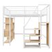 Cama alta para niños 204x193 Cama alta para niños 204x193 Blanco