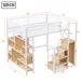 Cama alta para niños 204x193 Cama alta para niños 204x193 Blanco