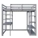 Cama alta para niños 148x205 Cama alta para niños 148x205 Gris
