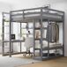 Cama alta para niños 148x205 Cama alta para niños 148x205 Gris
