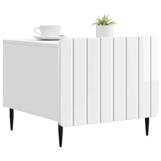 Mesa de Centro, Mesa baixa, com gaveta Branco Brilhante 49 x 50 x 42 cm