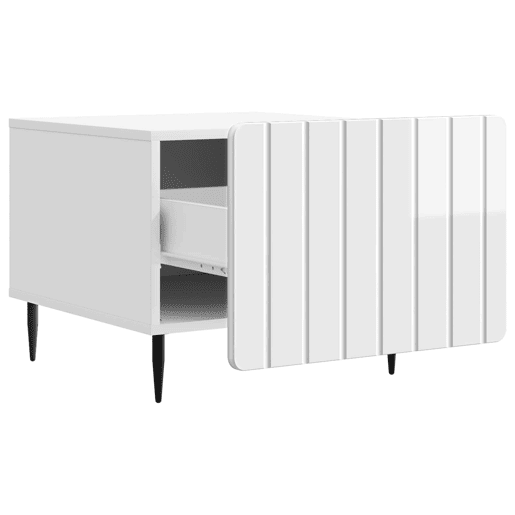 Mesa de Centro, Mesa baixa, com gaveta Branco Brilhante 49 x 50 x 42 cm