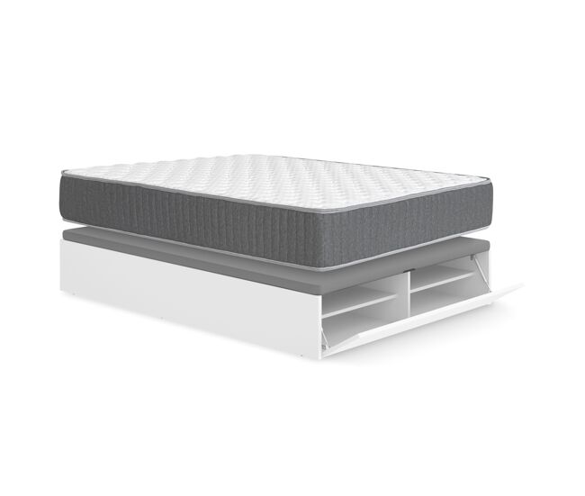 Pack ahorro matrimonio canapé con zapatero lan y colchón viscoelástico y muelles aurea 150 x 190 cm