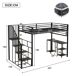 Cama alta para niños Cama alta para niños Negro