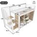 Cama alta para niños 255x95 Cama alta para niños 255x95 Blanco
