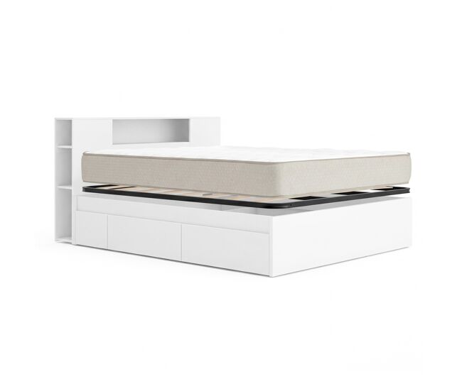 Pack ahorro matrimonio cama compacta, cabecero ten, colchón viscoelástico nova plus y somier 150 x 190 cm