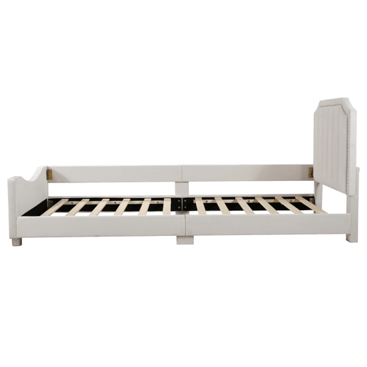 Cama individual para crianças 90x200cm - sofá-cama de veludo - Bege