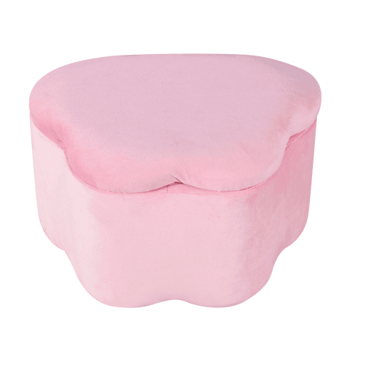 Cama de veludo para criança - 90x200 cm - orelhas de coelho dobráveis com LED - 2 bancos com arrumação - Rosa