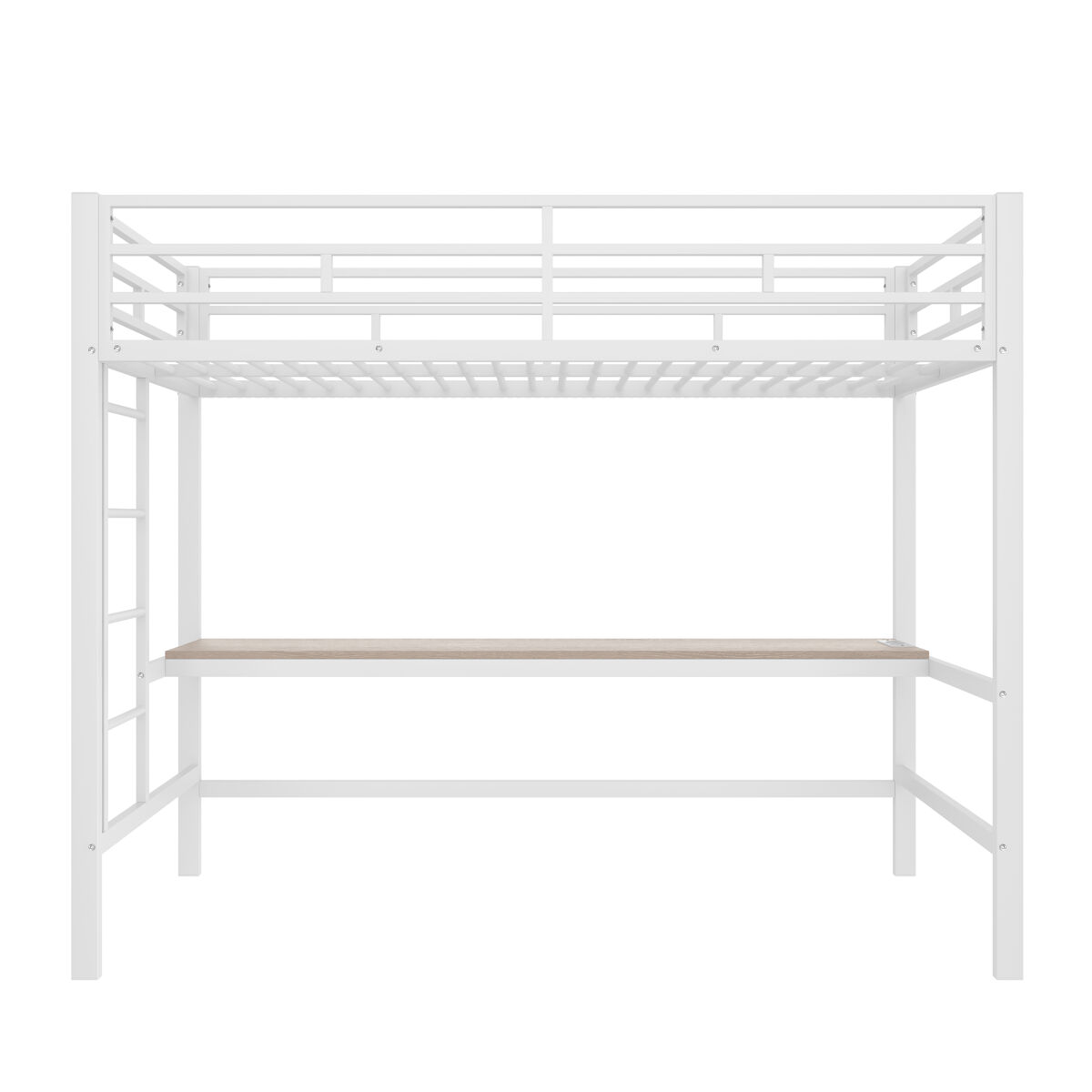 Cama alta para niños 94x204 Blanco