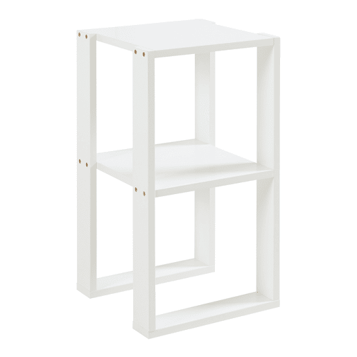 Mesa de apoio Thyholm com prateleira 55x30x30 cm branco en.casa