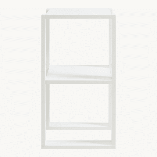 Mesa de apoio Thyholm com prateleira 55x30x30 cm branco en.casa