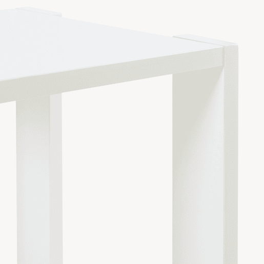Mesa de apoio Thyholm com prateleira 55x30x30 cm branco en.casa