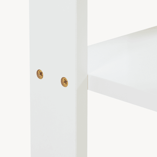 Mesa de apoio Thyholm com prateleira 55x30x30 cm branco en.casa