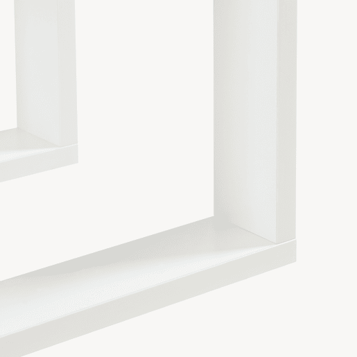 Mesa de apoio Thyholm com prateleira 55x30x30 cm branco en.casa