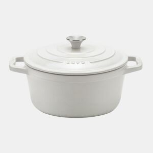 La Fonderie 1890, IENA22, Caçarola em ferro fundido, 22cm, 3,3L, bege, compatível com todas as fontes de calor, indução, gás, grelhador e forno.