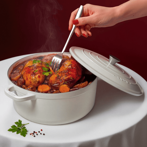 La Fonderie 1890, IENA22, Caçarola em ferro fundido, 22cm, 3,3L, bege, compatível com todas as fontes de calor, indução, gás, grelhador e forno.