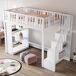Cama alta para niños 95x253 Cama alta para niños 95x253 Blanco