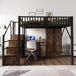 Cama alta para niños 255x145 Cama alta para niños 255x145 Negro