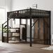 Cama alta para niños 255x145 Cama alta para niños 255x145 Negro