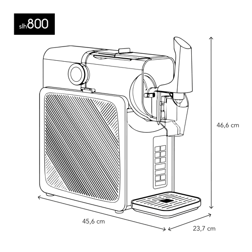 Máquina de granizados SLH800 H.Koenig 2,5L | Máquina slush para frappé, milkshakes e cocktails frozen | 5 programas | Bebidas geladas caseiras Máquina de granizados SLH800 H.Koenig 2,5L | Máquina slush para frappé, milkshakes e cocktails frozen | 5 programas | Bebidas geladas caseiras