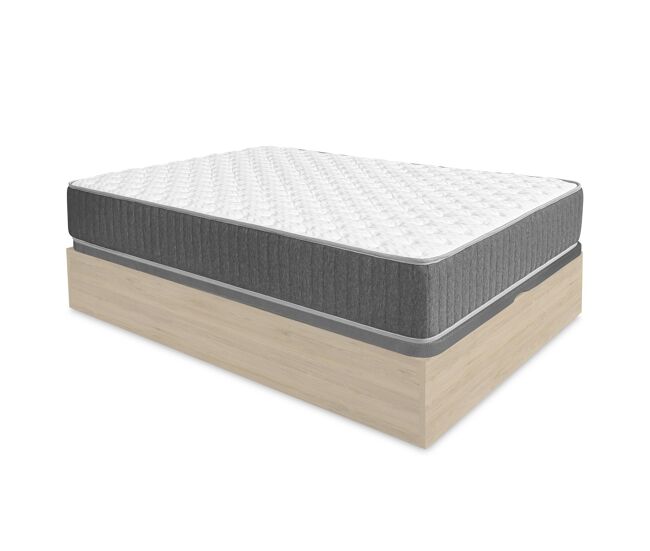 Pack ahorro matrimonio canapé abatible nest roble con colchón viscoelástico y muelles aurea 135 x 190 cm
