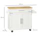 Carro de Cocina Madera de Caucho, MDF HOMCOM, hogar - cocina Carro de Cocina Madera de Caucho, MDF HOMCOM, hogar - cocina Blanco