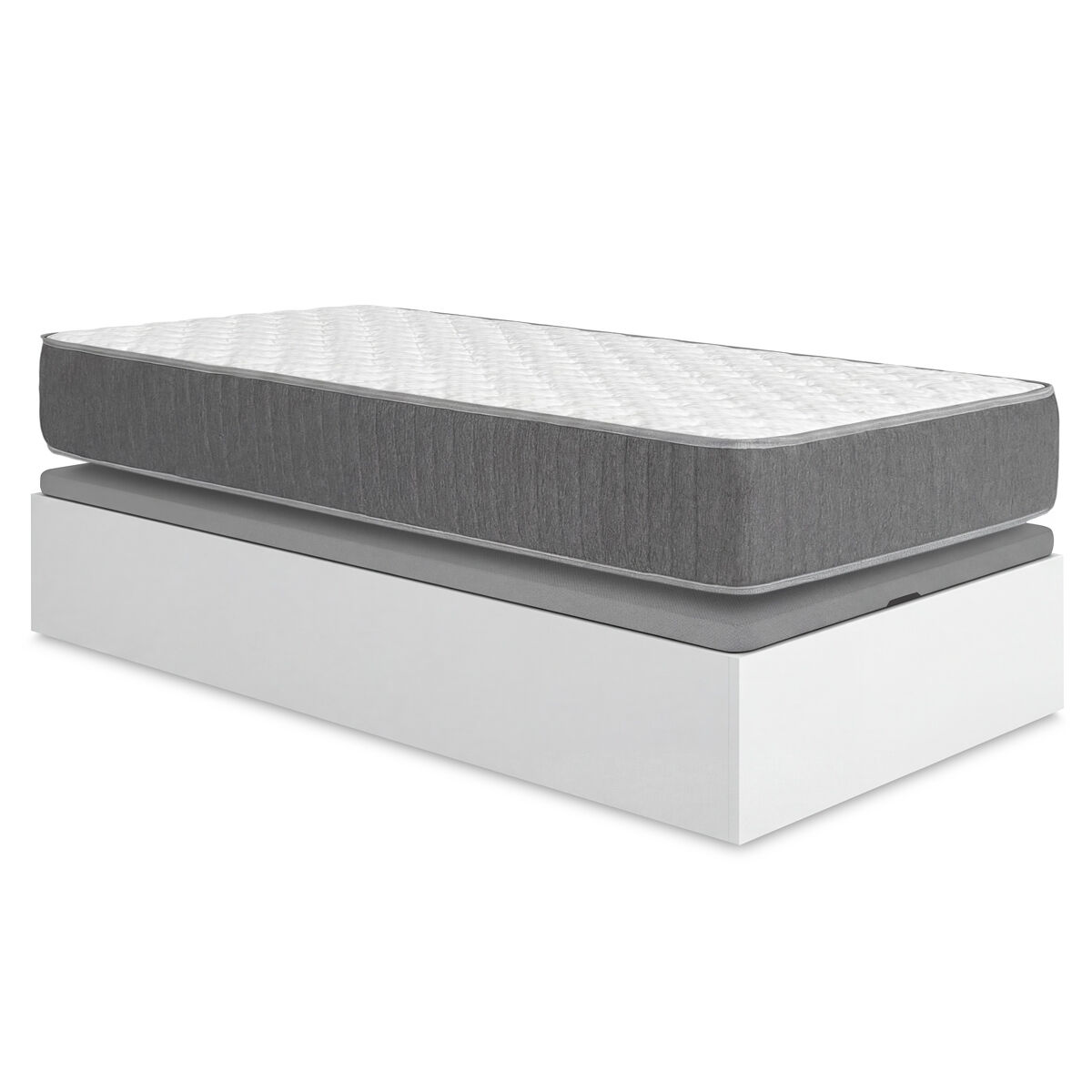 Pack ahorro juvenil canapé nest con colchón viscoelástico y muelles ensacados aurea 90 x 190 cm