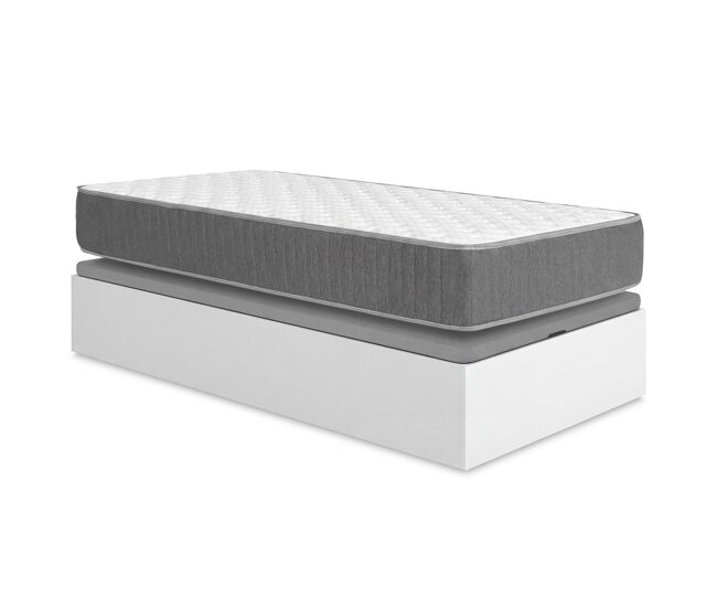 Pack ahorro juvenil canapé nest con colchón viscoelástico y muelles ensacados aurea 90 x 190 cm