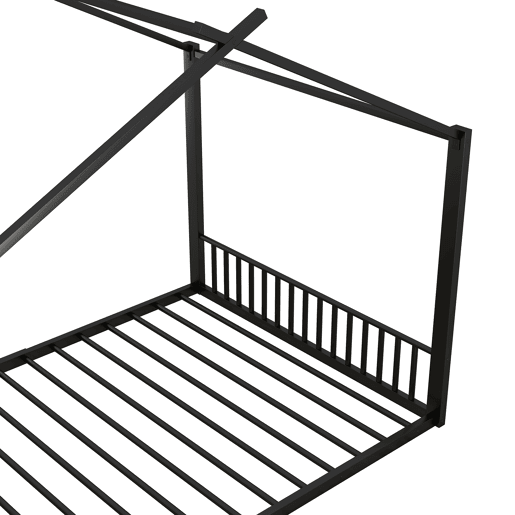 Cama de cabina 140x200 cm - estrutura em ferro - Preto