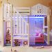 Cama alta para niños 204x143 Cama alta para niños 204x143 Natural/ Blanco