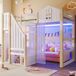 Cama alta para niños 204x143 Cama alta para niños 204x143 Natural/ Blanco