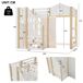 Cama alta para niños 204x143 Cama alta para niños 204x143 Natural/ Blanco