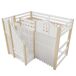 Cama alta para niños 204x143 Cama alta para niños 204x143 Natural/ Blanco