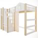 Cama alta para niños 204x143 Cama alta para niños 204x143 Natural/ Blanco