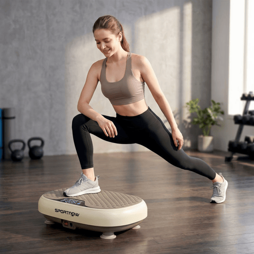 SPORTNOW Plataforma Vibratória 20 Velocidades 3 Programas Plataforma de Vibração Muscular 150W com Ecrã LED Comando à Distância Máquina para Exercício em Casa Emagrecimento Drenagem Linfática