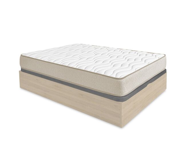 Pack ahorro matrimonio canapé abatible nest roble con colchón viscoelástico nova plus 135 x 190 cm
